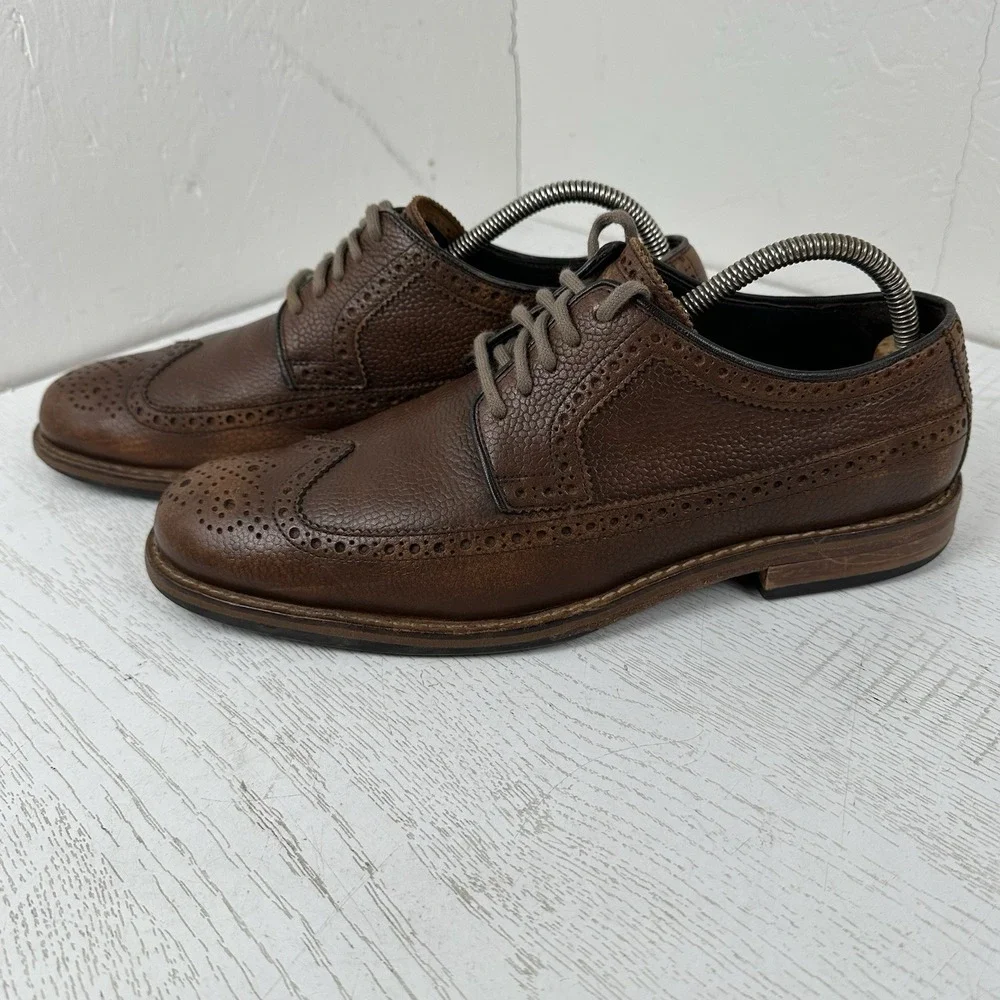 Cole‎ Haan Cambridge Leather Wingtip Brogue Dress Shoes Men's 10 Brown C11064